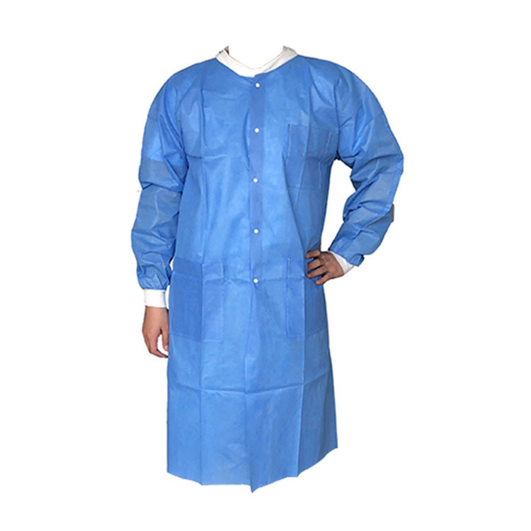 Pp û Pe-pêkûpêk û Pe-Nonwoven Acid Resistant Bijîjkî Lab Lab Coat