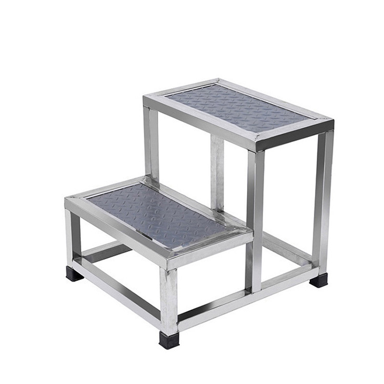 Du Gavên Bijîjkî Stainless Steel Nexweş Footstool